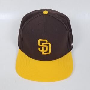 San Diego Padres Hat Cap Snap Back Mens Large Brown MLB Baseball Dri Fit Nike